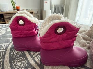 Botas de nieve niña fucsia con forro
