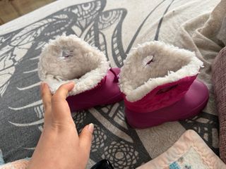 Botas de nieve niña fucsia con forro