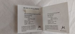 Proof Inversa 2 Euro Francia 2026 El Principito