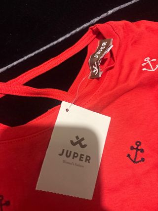 Camiseta JUPER Roja Talla L Anclas