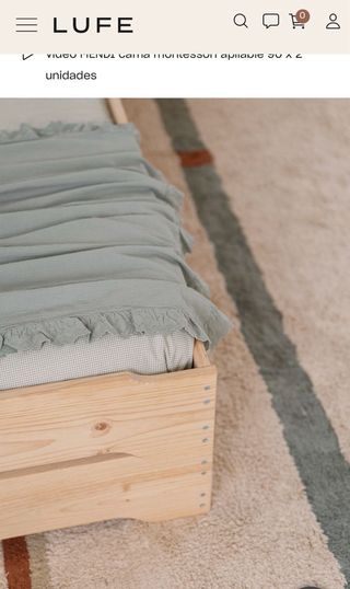 2 estructuras de cama Montessori  90x2 Marca LUFE