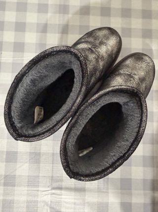 Stivali GoGo Donna Tg 40 Glitter Nero Argento