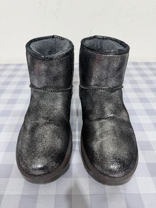 Stivali GoGo Donna Tg 40 Glitter Nero Argento