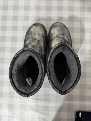 Stivali GoGo Donna Tg 40 Glitter Nero Argento