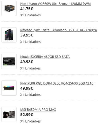 PC Gaming MSI Negro con Luces LED