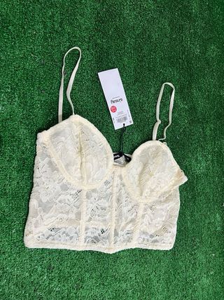 Conjunto blazer y top encaje