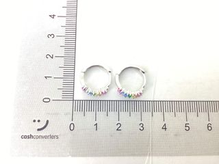 argollas plata 925mm con piedra con circonita