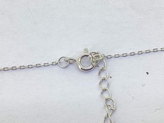 cadena plata 925mm con piedra con circonita 19 2.5cm