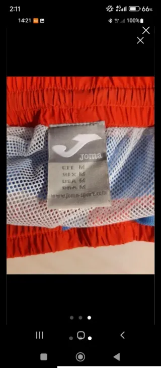 Bermudas Joma Hombre Azul y Rojo