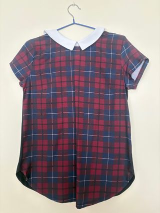 Camiseta Bershka cuadros talla S