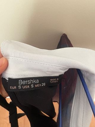 Camiseta Bershka cuadros talla S