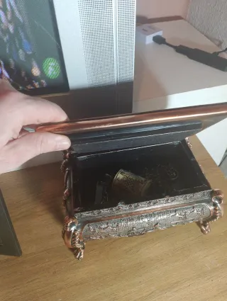 Joyero antiguo cobre y oro