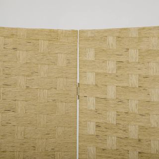 Biombo Interior de 4 Paneles de Madera, Separador Plegable Ahorra Espacio para Casa y Oficina, Altura 170Cm, Marrón