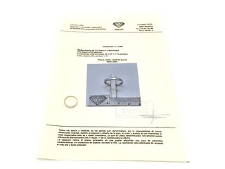 alianza oro 18k con piedra con diamante