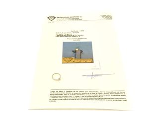 sello oro 18k con piedra con diamante