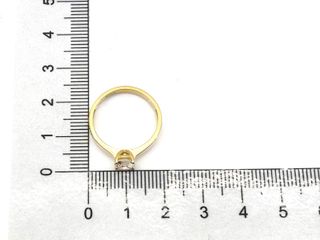 anillo oro 18k con piedra con circonita