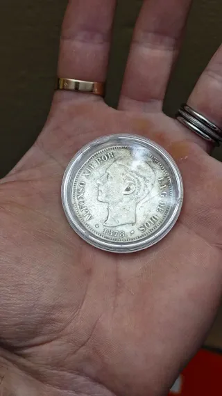 5 Pesetas *Impresionante pátina* 1878 AlfonsoXII