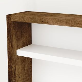 Vitrina Expositora De Pared con 4 Estantes Regulables, Vitrina para Coleccionismo, Exhibidor de Pared para Objetos de Colección, en Vidrio y Aglomerado, 80X9.5X60 Cm, Marrón