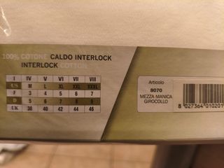 Maglietta SKY Caldo Cotone Uomo M