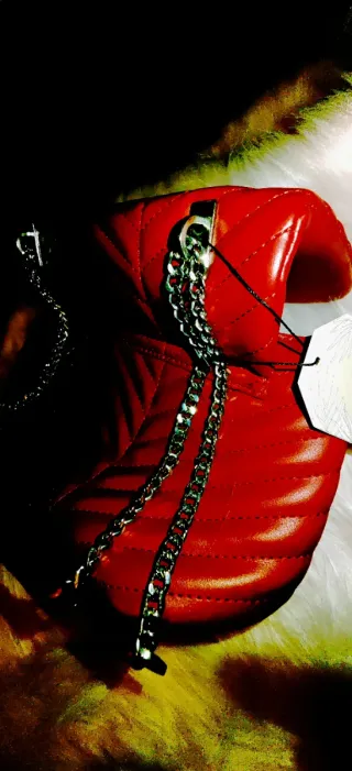 Bolso acolchado rojo