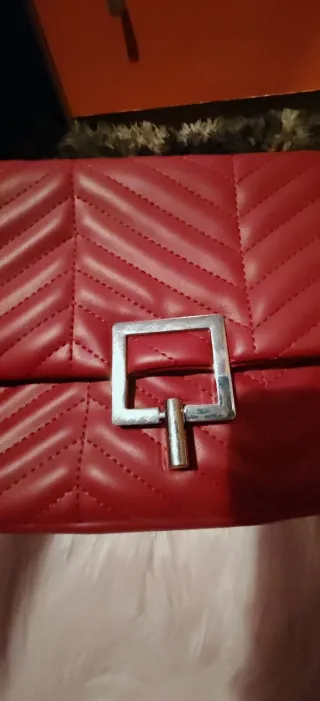 Bolso acolchado rojo