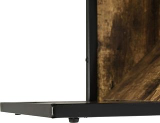 Librería en Árbol de Madera, Estante Ahorrador de Espacio en Columna con 10 Estantes en Estilo Industrial, 50X28X142Cm