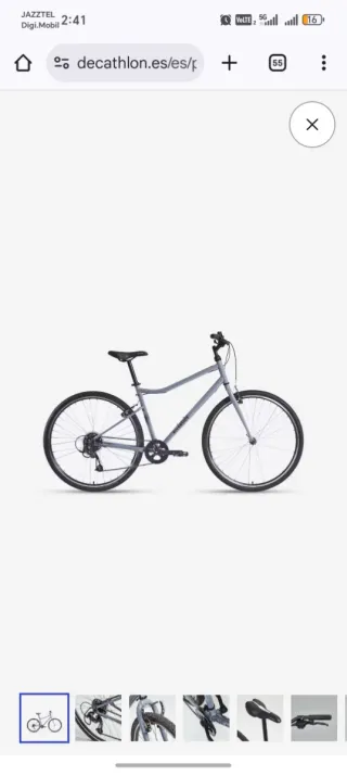 Bicicleta Todocamino Riverside 120 Gris