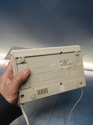 reloj despertador, Sintonizador de radio vintage Philips D 3340 in Time, 2 bandas, FM/AM, 80s ,blanco