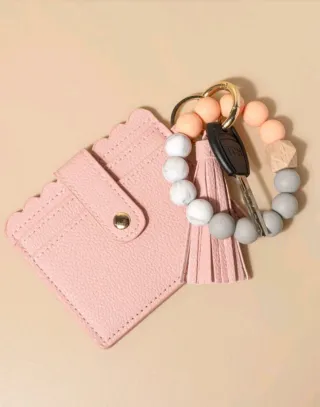 Llavero Tarjetero con Abalorios