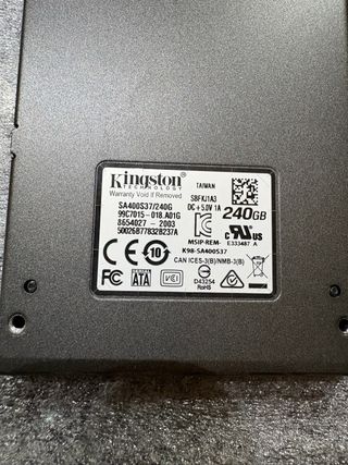 SSD 240GB Kingston A400 (ver fotos)