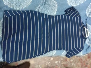 Vestido juvenil rayas azul y blanco Talla S