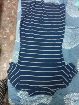Vestido juvenil rayas azul y blanco Talla S