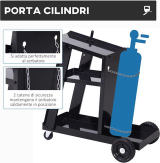 Carro Porta Utensilios, Con 3 Estantes Y 4 Ruedas de Goma, Porta Utensilios de Taller en Acero para Garaje, 71L X 39P X 70A Cm, Negro