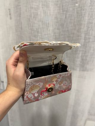 Bolso Lolita Beige con rosa y celeste