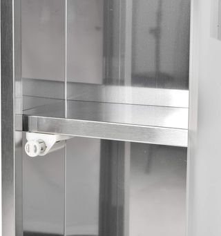 Armario Porta Medicamentos, Caja de Medicinas de Acero con Puerta de Vidrio, 3 Estantes y 2 Llaves, 20X12X58Cm