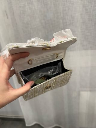 Bolso Lolita Lazo Rosa con Perlas