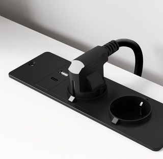 Escritorio para Computadora 100X50 Cm Con 2 Estantes Reversibles Y Tomas USB Integradas, Mesa PC para Gaming, Casa, Estudio Y Oficina, Blanca Y Negra