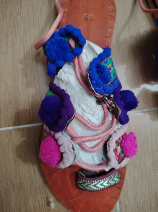 Sandalias con abalorios Multicolor Talla 39