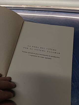 libro, LA PODA DEL VIÑEDO POR EL SISTEMA PALOMAR. RAMÓN PALOMAR GONZÁLEZ.