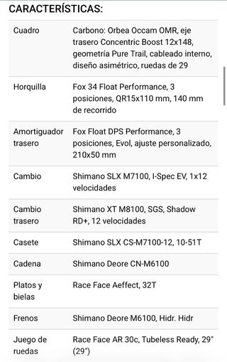 Bicicleta Orbea Occam M30