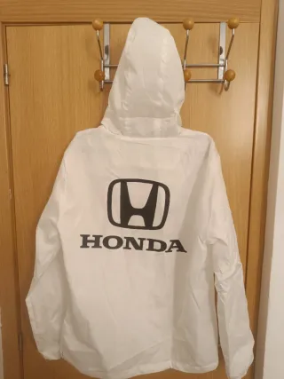 Honda cortavientos Blanco chubasquero