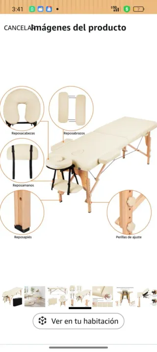 Yaheetech Camilla Masaje Portátil NUEVA