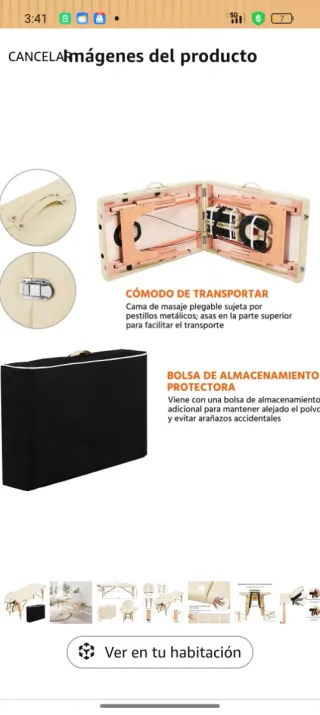 Yaheetech Camilla Masaje Portátil NUEVA