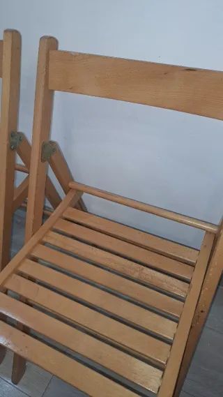 Conjunto 2 Sillas Madera Plegables