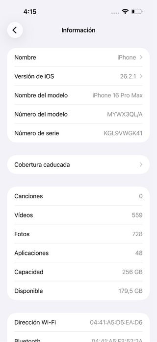 iPhone 16 Pro Max 256GB Dorado.