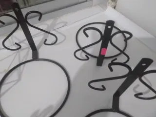 Porta maceteros forja negro