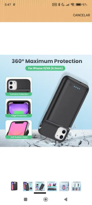 Funda iPhone 11 con Batería Externa