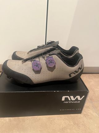 Zapatillas Northwave Rebel 3 MTB marrón morado