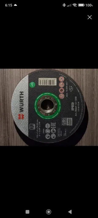 25 dischi da taglio Wurth 125mm