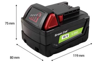 Batteria Green Cell per Milwaukee M18 18V 5Ah NEW